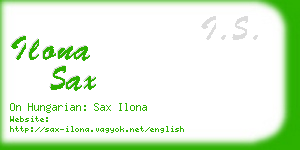 ilona sax business card
